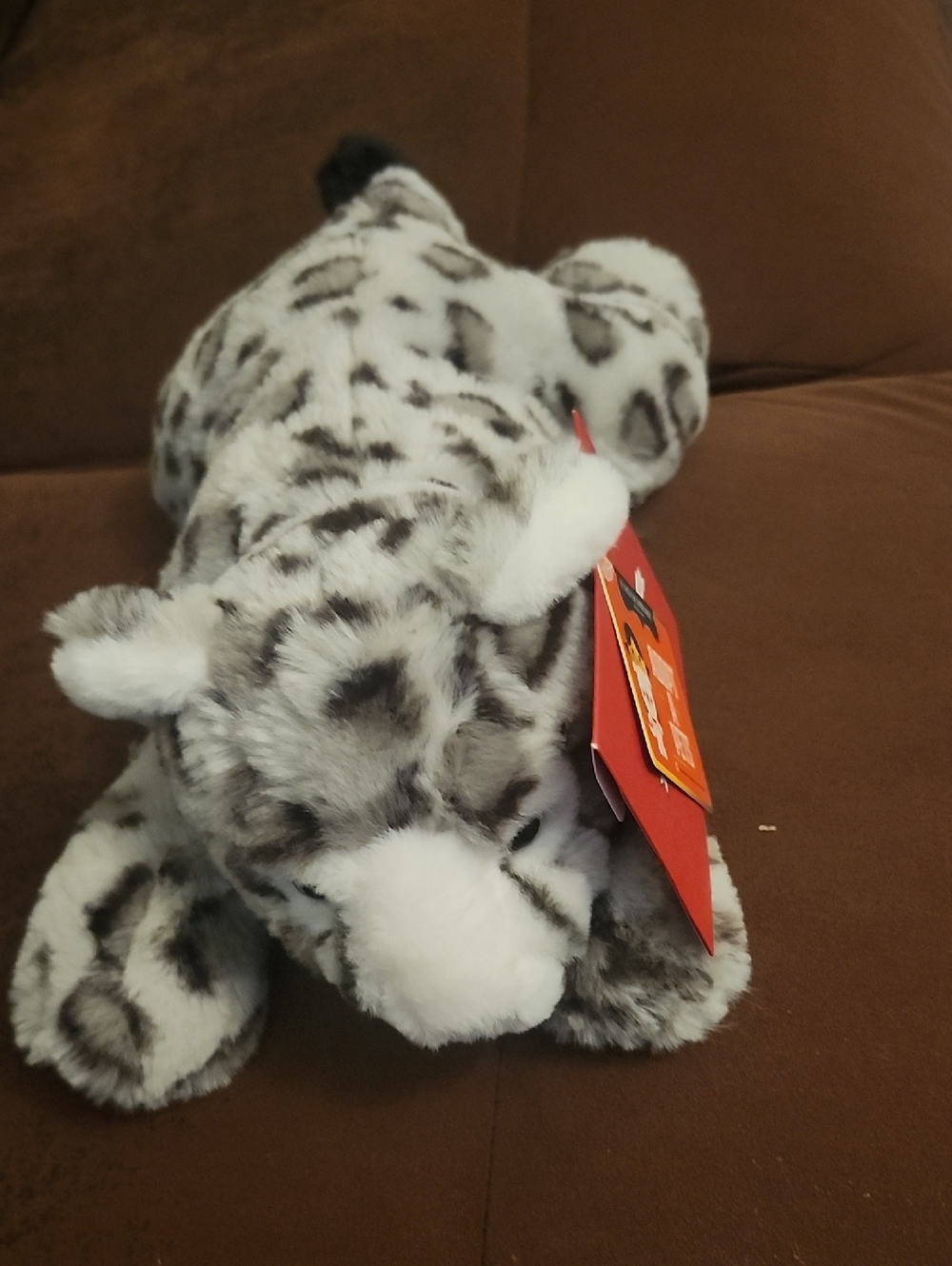 FAO Schwarz White and Gray Snow Leopard Plush